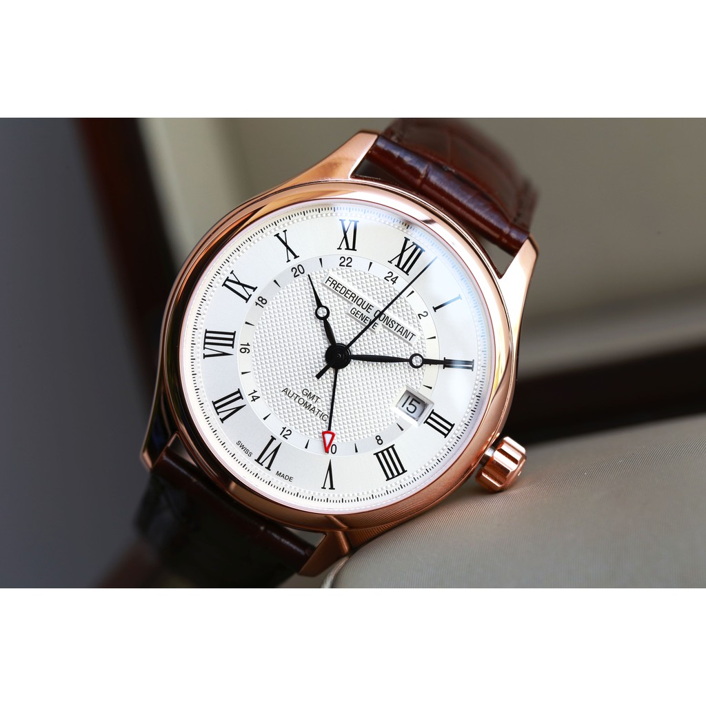 FREDERIQUE CONSTANT Classics GMT Automatic FC-350MC5B4( Đồng hồ nam - Rose gold )