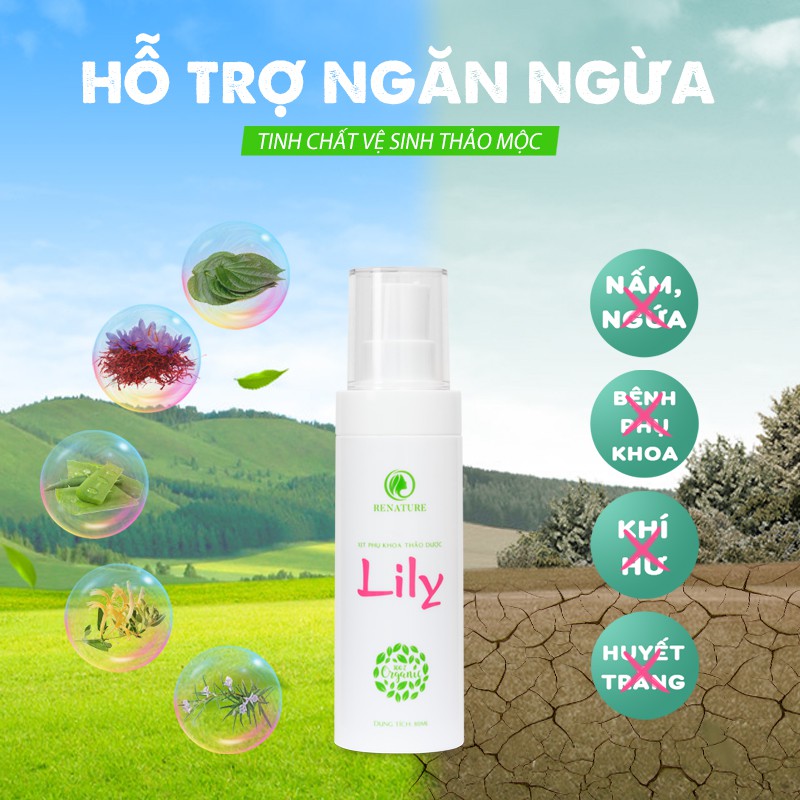 Dung Dịch Xịt phụ Khoa Thảo Dược LILY Hỗ Trợ Điều Trị Viêm Nhiễm, Nấm, Ngứa Phụ Khoa (80ml)