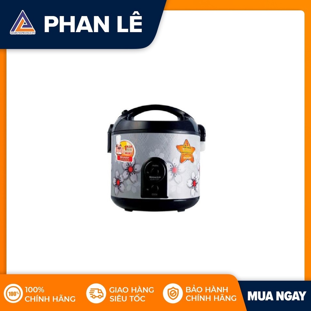 [Mã ELHADEV giảm 4% đơn 300K] Nồi cơm điện nắp gài Sharp 1,8 lít KS-NR191STV-SS