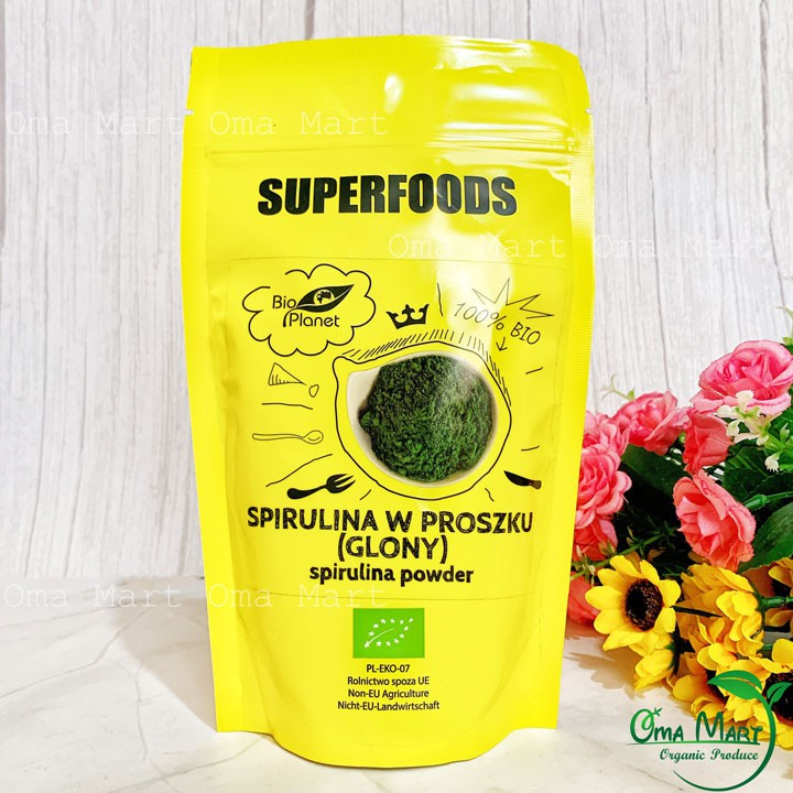 Bột tảo xoắn Spirullina hữu cơ Bio Planet 200g