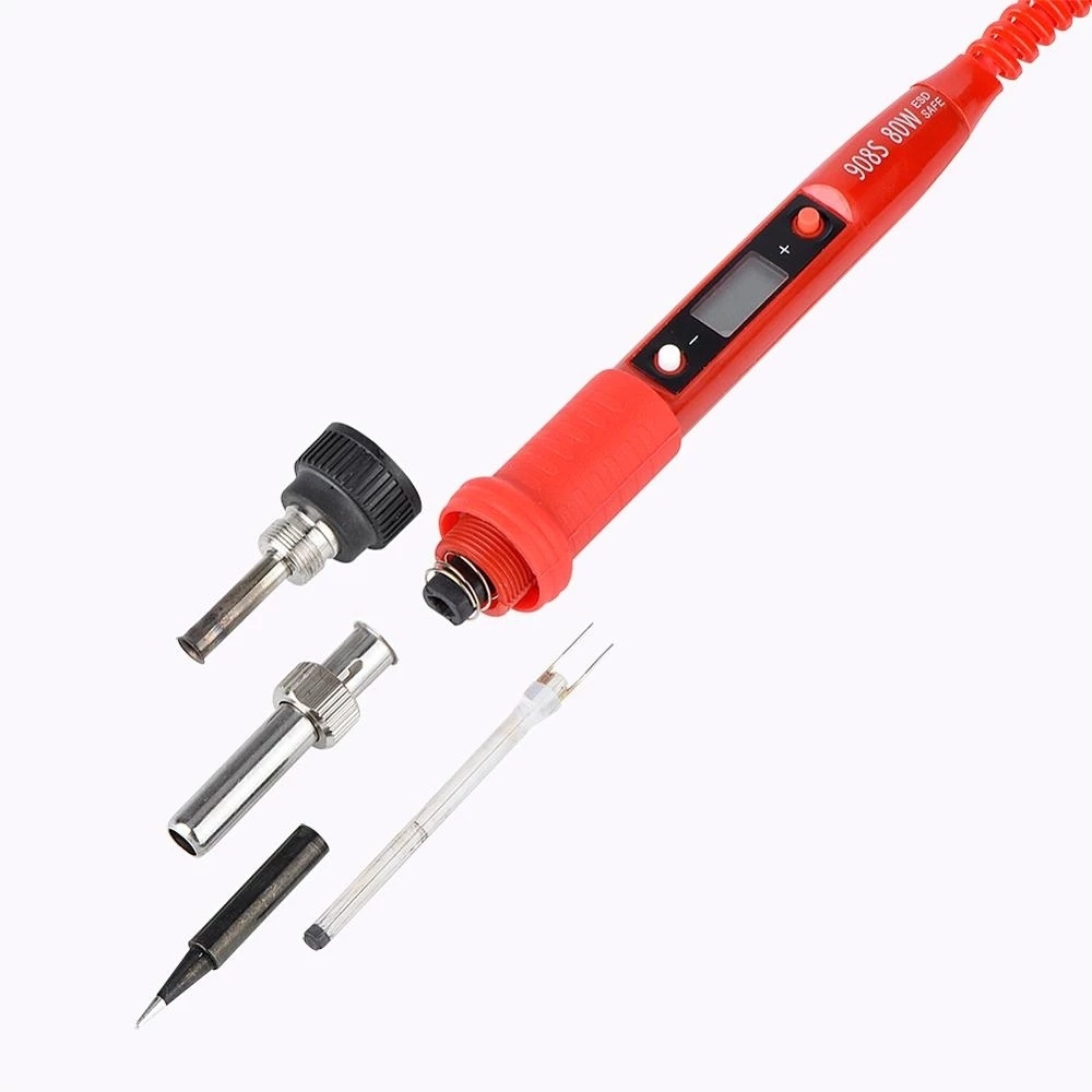 Mỏ hàn JCD điện tử 908S 80W 220V có 5 đầu chịu nhiệt chất lượng cao