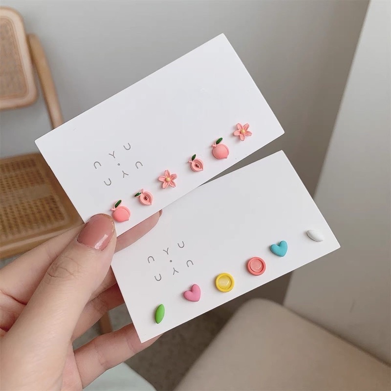 (Nhiều mẫu) Set bông tai dễ thương mùa hè