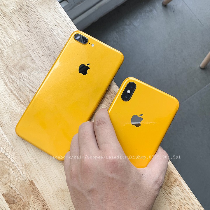 [IPHONE]Tấm Dán Skin mặt sau Glossy Bumblebee Vàng Full Viền Dành cho 5 6 7 8 6plus 7plus 8plus X XS XR XSMAX 11 PRO MAX