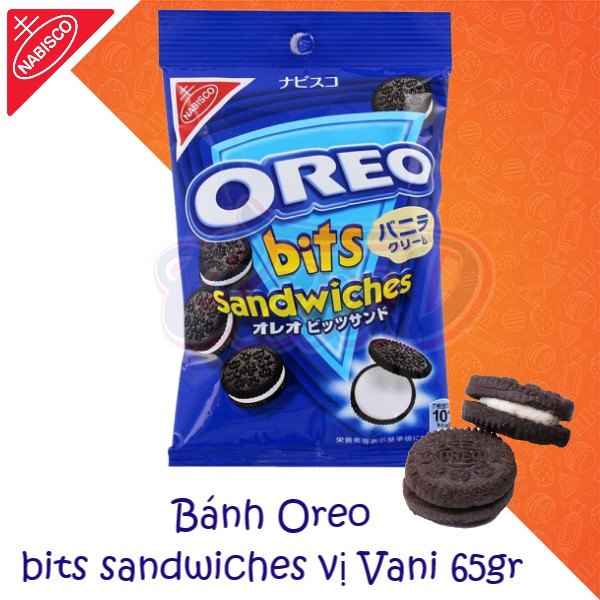 Bánh Oreo bits sandwiches vị Vani 65gr
