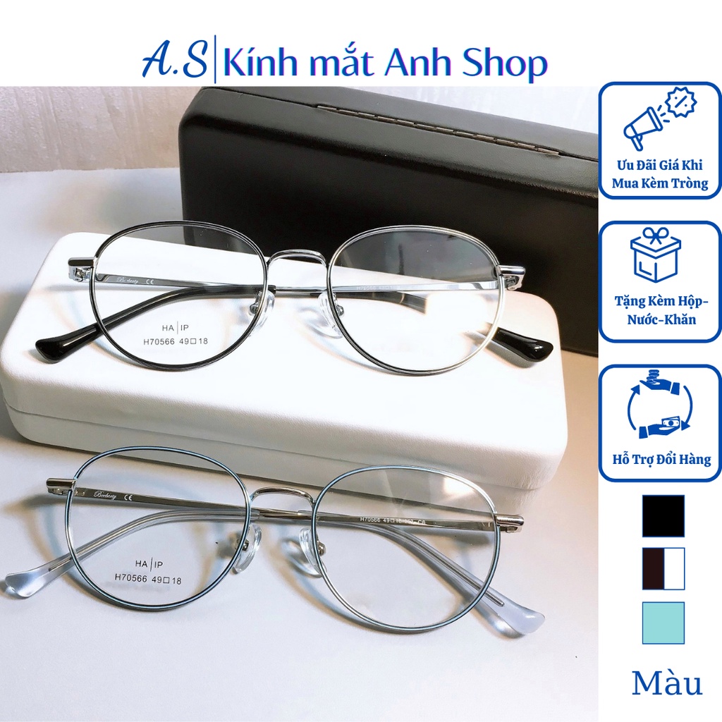 Gọng kính tròn kiểu bé cho người mặt nhỏ chất liệu kim loại bền thời trang thanh lịch 70566