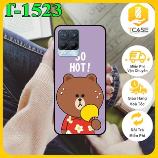 Ốp lưng nhám chống sốc dành cho Realme 8 4G/ 8 Pro in hình gấu nâu dễ thương