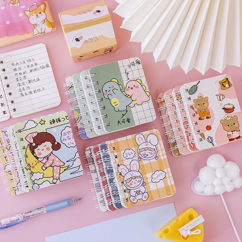 Sổ lò xo mini dễ thương, sổ tay ghi chép mini a7 cầm tay
