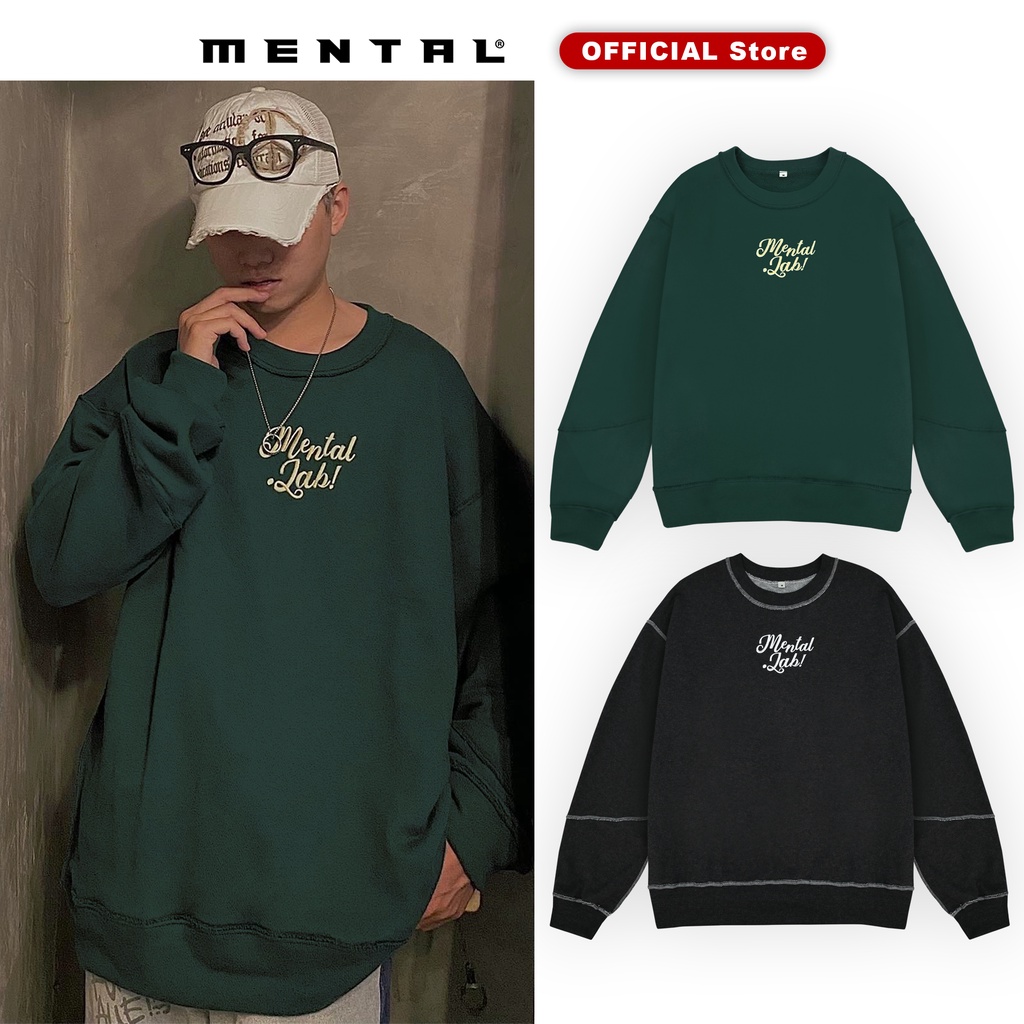 Áo sweater MENTAL® Áo Nỉ Thêu Mental Lab / Essential/