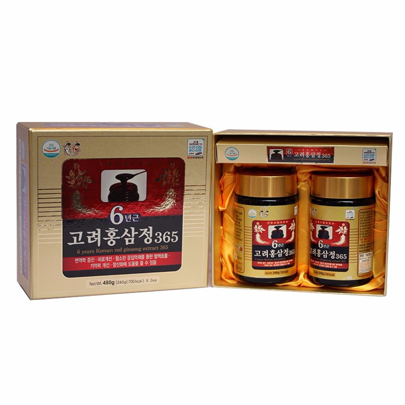 Cao Hồng Sâm Hàn Quốc Korean Red Ginseng Extract Gold, Cao Hồng Sâm Hộp 2 lọ x 240g