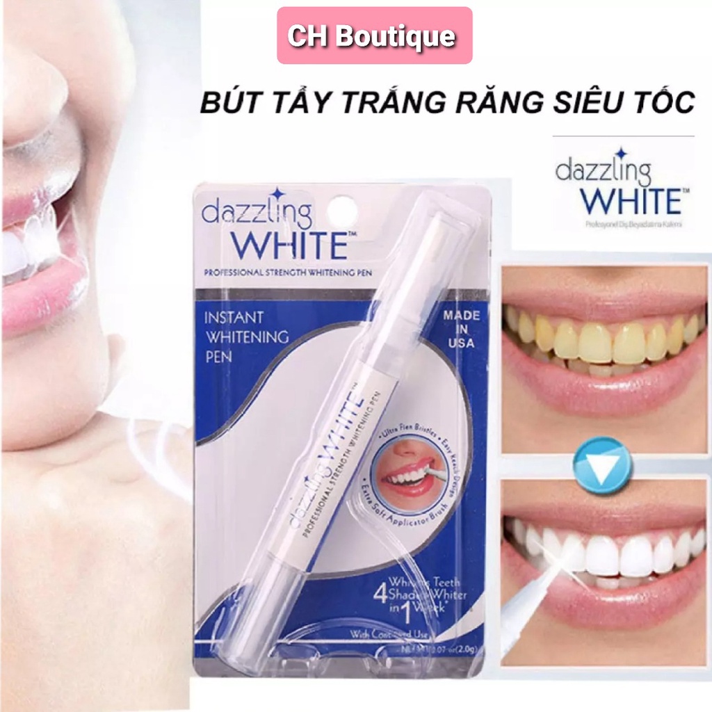 Bút Tẩy Làm Trắng Răng Cấp Tốc Dazzling White Hơi Thở Miệng Thơm Mát Cho Răng Chắc Khỏe An Toàn