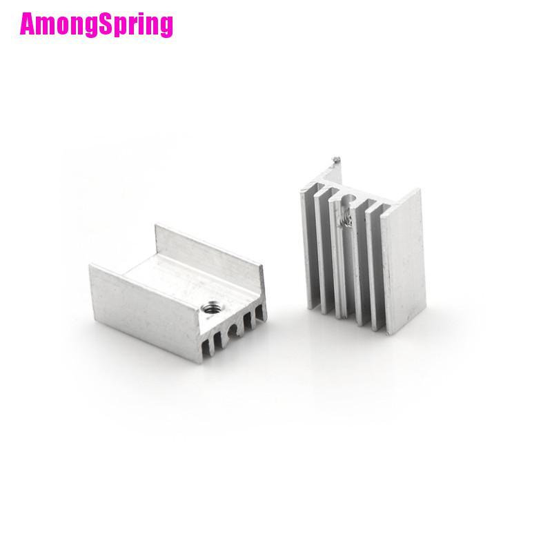 Set 10 Miếng Tản Nhiệt Bằng Nhôm Cho Bán Dẫn To-220 Transistor 20x15 X 10mm 0 0 0 0 0 0 0 0