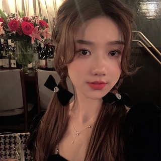 Kẹp tóc nơ đính đá phong cách Hàn Quốc
