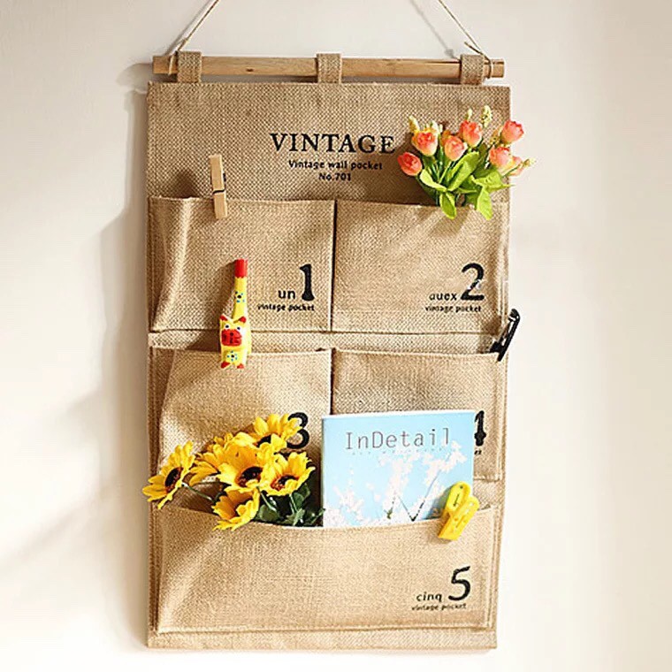 Túi treo tường Vintage - Vải bố loại 1