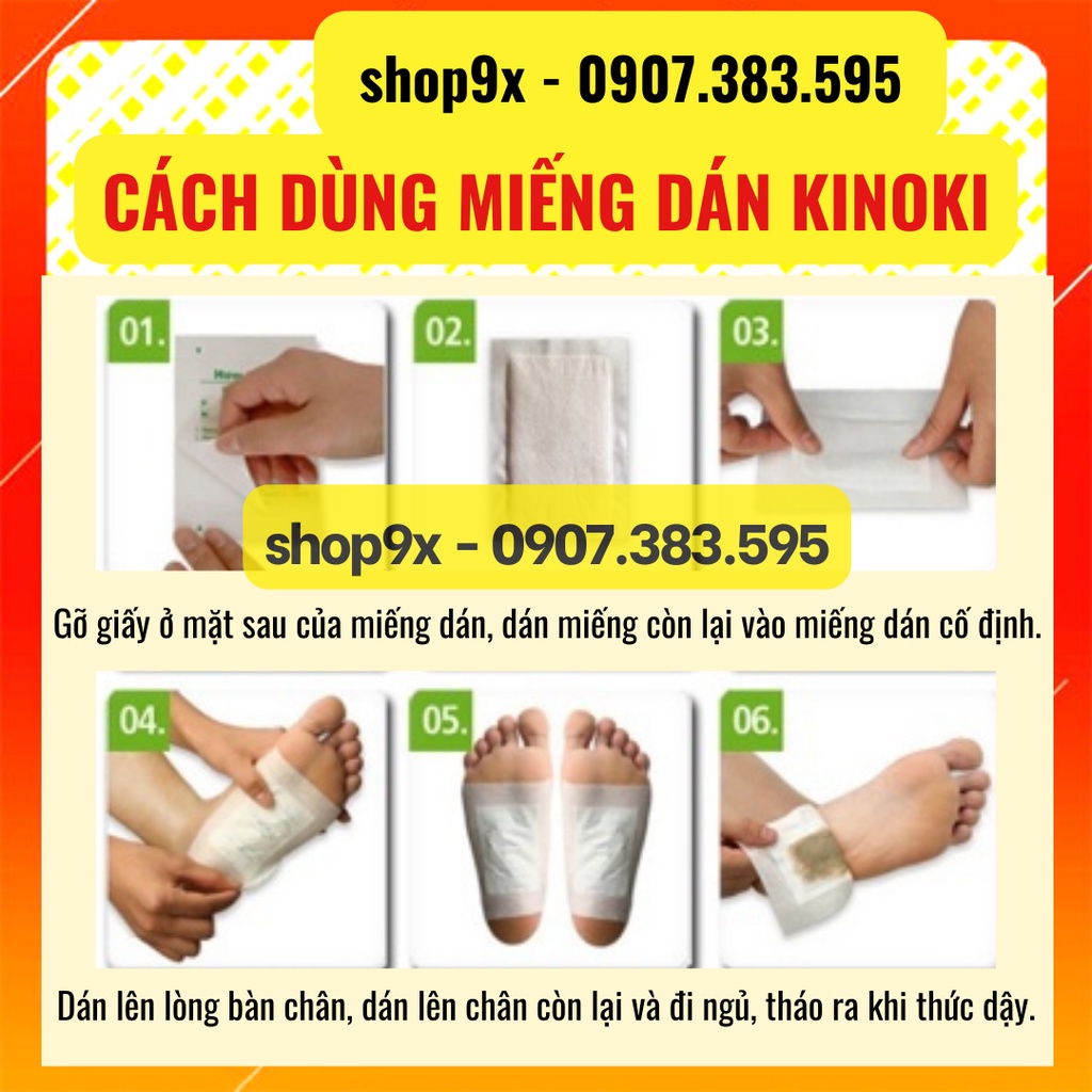 10 Miếng Dán Chân Thải Độc Nhật Bản Kinoki Detox Foot Patch