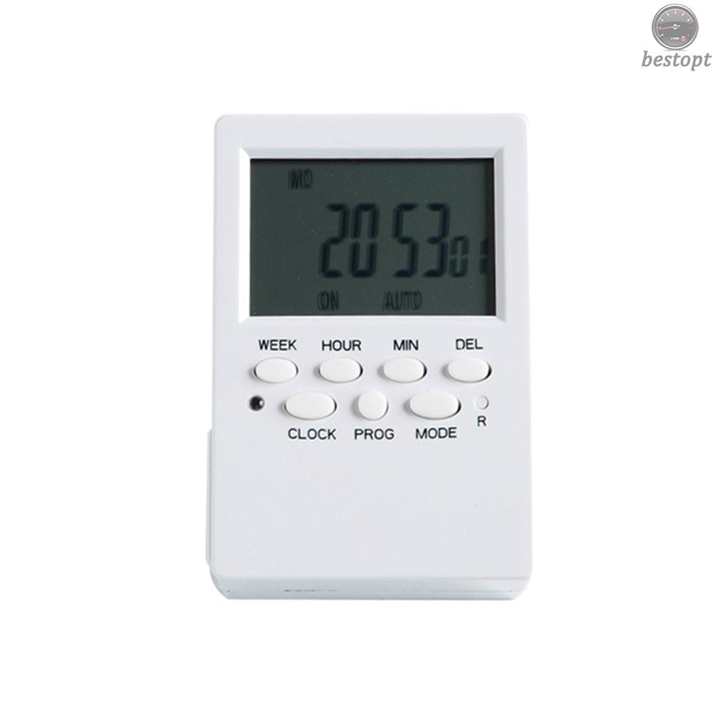 B&O Digital Timer Socket with LCD Display Countdown Time Setting Switch Plug-in Programmable Time Controller Intelligent Electronic Timing Socket