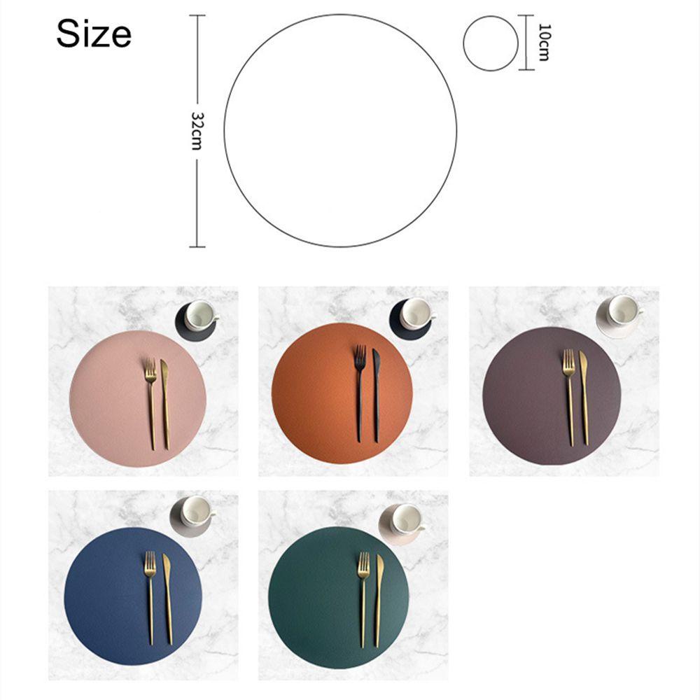 ESPO Bộ 2 Tấm Lót Bàn Ăn Bằng Da PU Chống Trượt / Thấm Nước / Dầu Mỡ Tiện