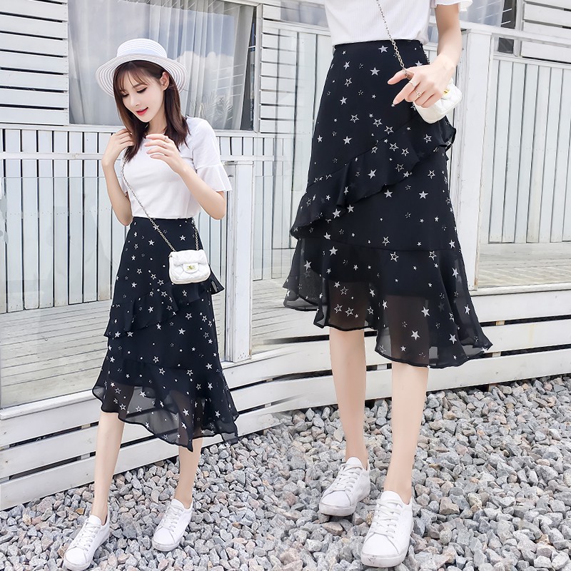 [HOT] Chân Váy Voan Ulzzang Dáng Dài Vạt Chéo - Kèm ảnh thật | BigBuy360 - bigbuy360.vn