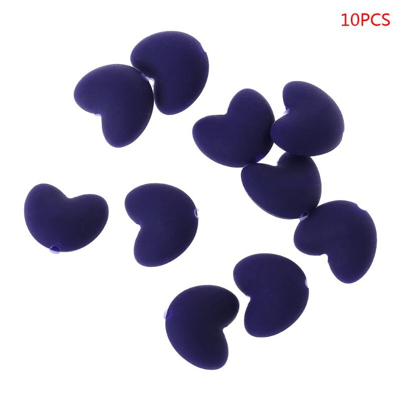 Bộ 10 Hạt Silicone Cấp Thực Phẩm Tự Làm Vòng Cổ Cho Bé Ngậm Mọc Răng