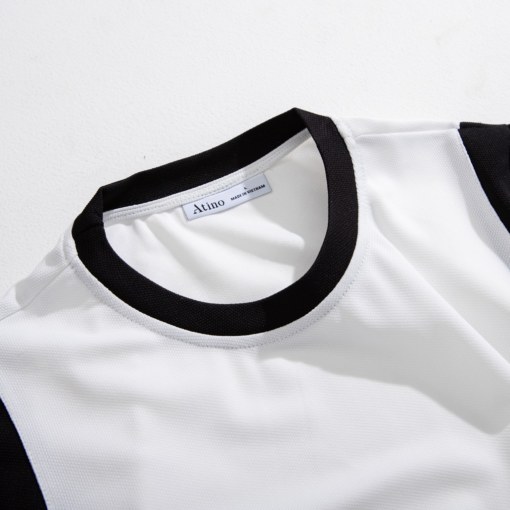 Áo Phông Cộc Tay Cổ Tròn Phối Màu PENAL ATINO chất liệu Cotton thoáng mát bền form Regular AP2.2052