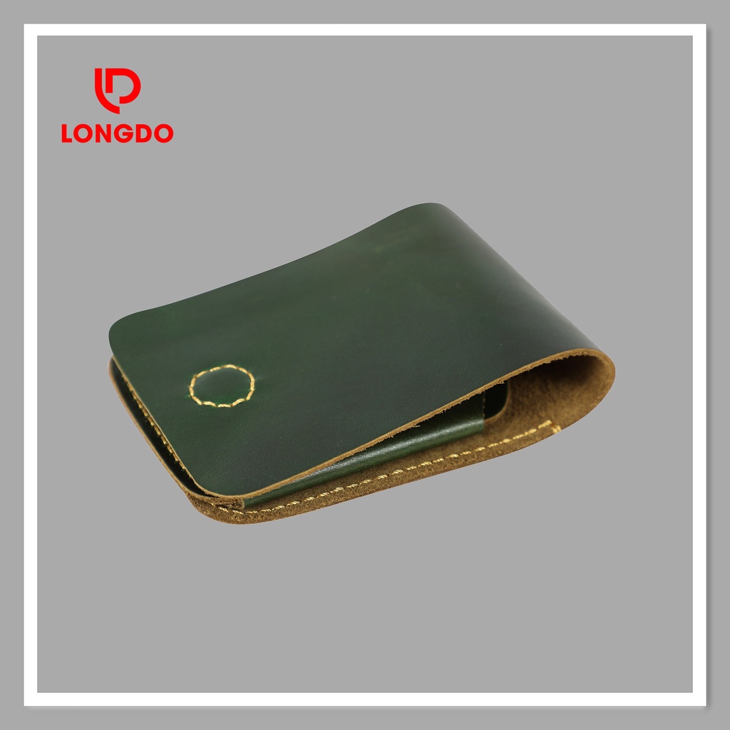 Ví sen 3 da bò thật - Bảo hành 5 năm - Hàng chính hãng thương hiệu Longdo Leather