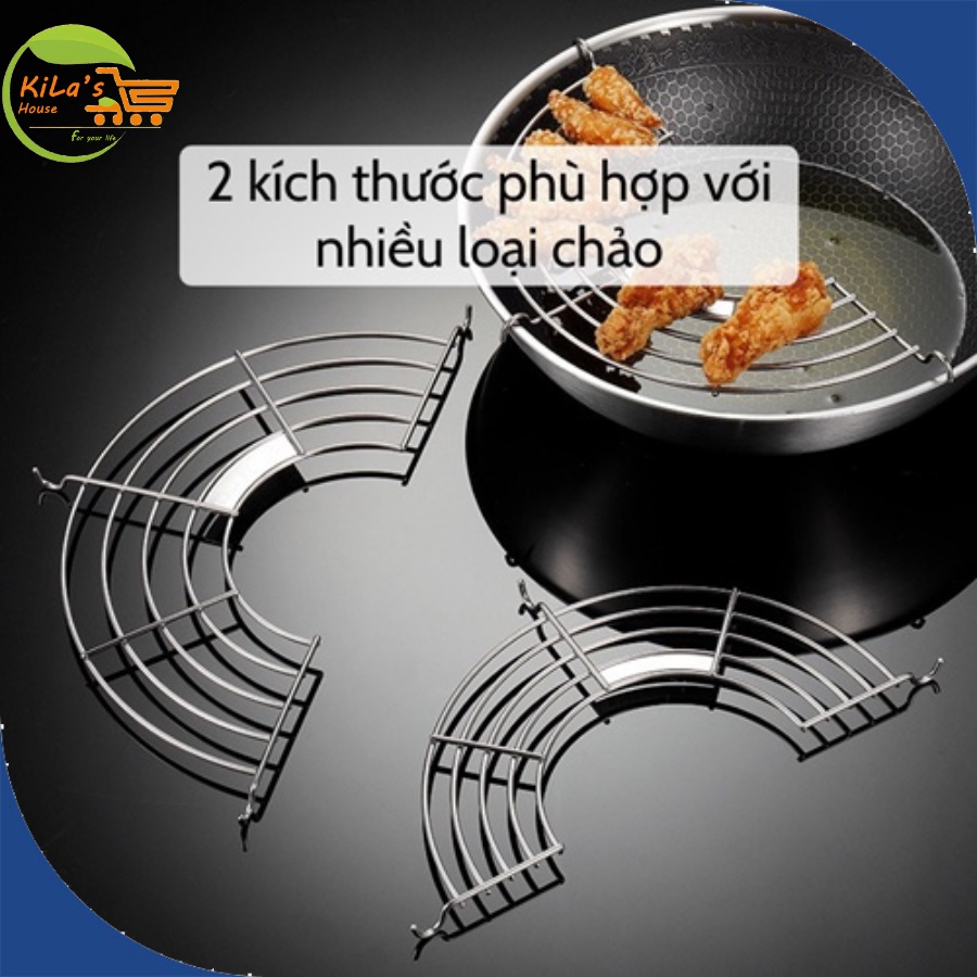 Vỉ Gác Chảo Rán Bằng Inox Tiện Dụng