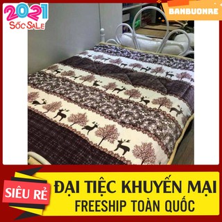 Free ship 99k Chăn lông cừu đại hàn 3 lớp mẫu hươu nâu 2019