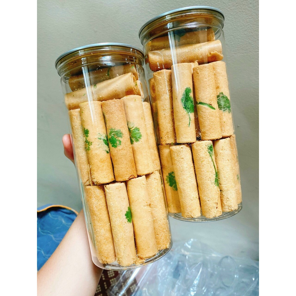 Bánh ống ngò bơ sầu riêng hũ 470gr