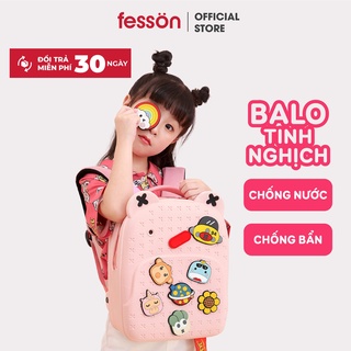 Balo trẻ em sticker fesson, Ba lô cho bé đi học mẫu giáo, tiểu học siêu nhẹ nhiều màu dễ thương năng động