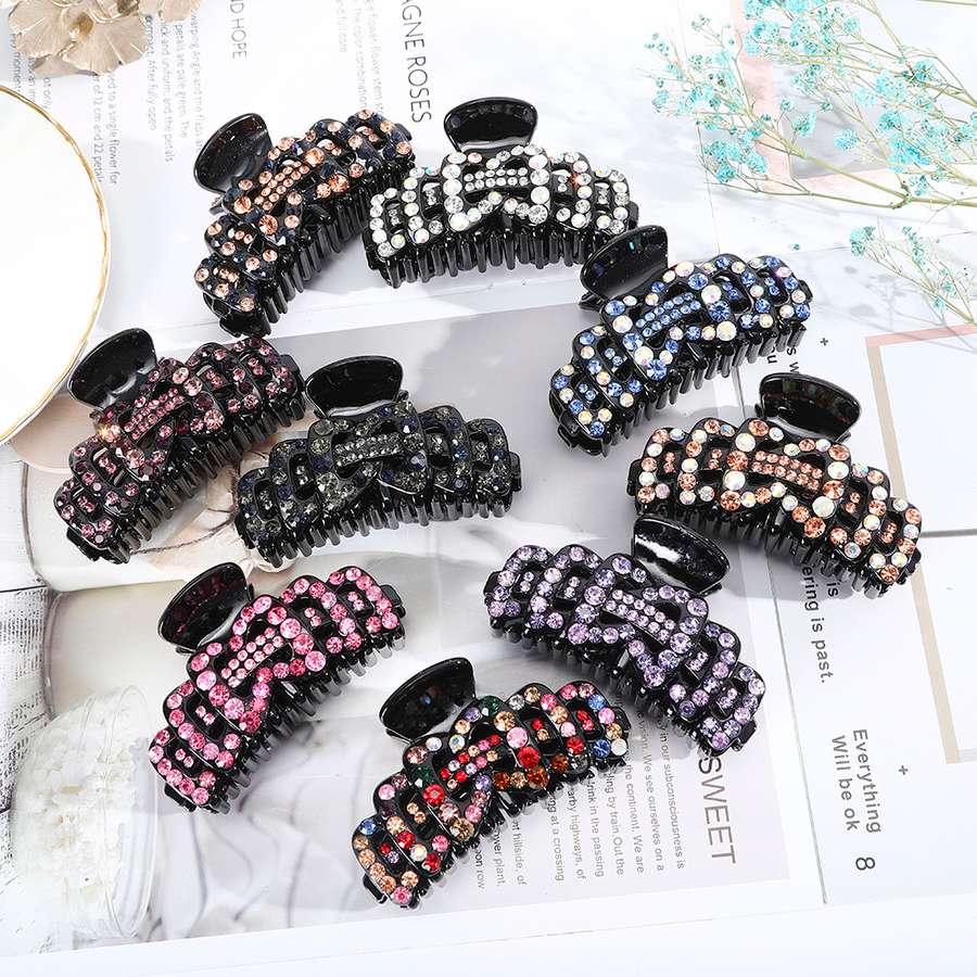 Kẹp Tóc Đính Đá Nhiều Màu Phong Cách Vintage Cho Nữ