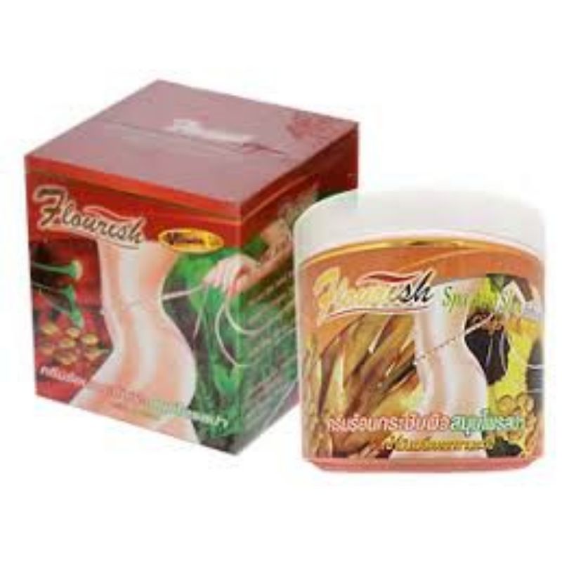 Kem Massage Tan Mỡ Bụng Gừng Ớt FLOURISH  Vitamin E Chuẩn hàng Thái Lan Chính Hãng 500ml+ 200ml tặng