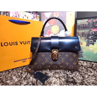 Túi LV nắp đen ĐEN hoa LV siêu cấp size 25 tophand