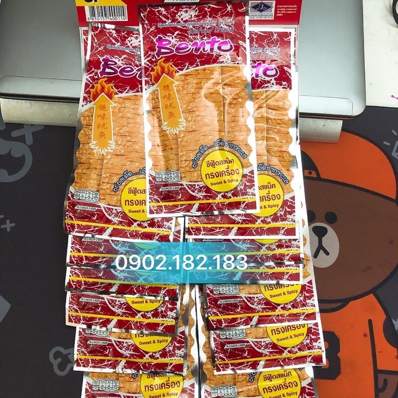 Gói snack mực cay Bento Thái Lan gói 5g