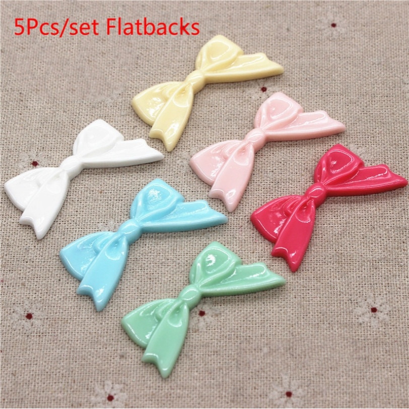 Bộ 10 Hạt Nhựa Hình Nơ Dùng Trang Trí Ốp Điện Thoại / Sổ Tay DIY