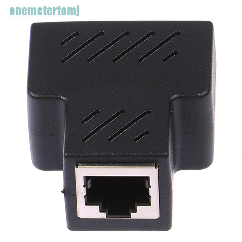 【ter】1 To 2 Ways RJ45 Female Splitter Ethernet Network Cable Double Connector Adapter