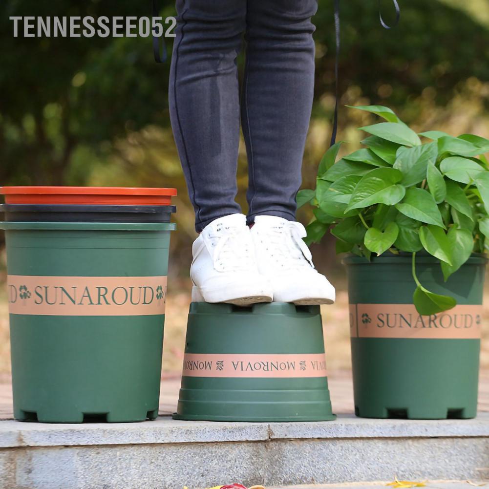 Tennessee052 Plant Pot Gallon PP Multifunctional Round Planting Seedling Transplanting Perforated Plastic Flower
