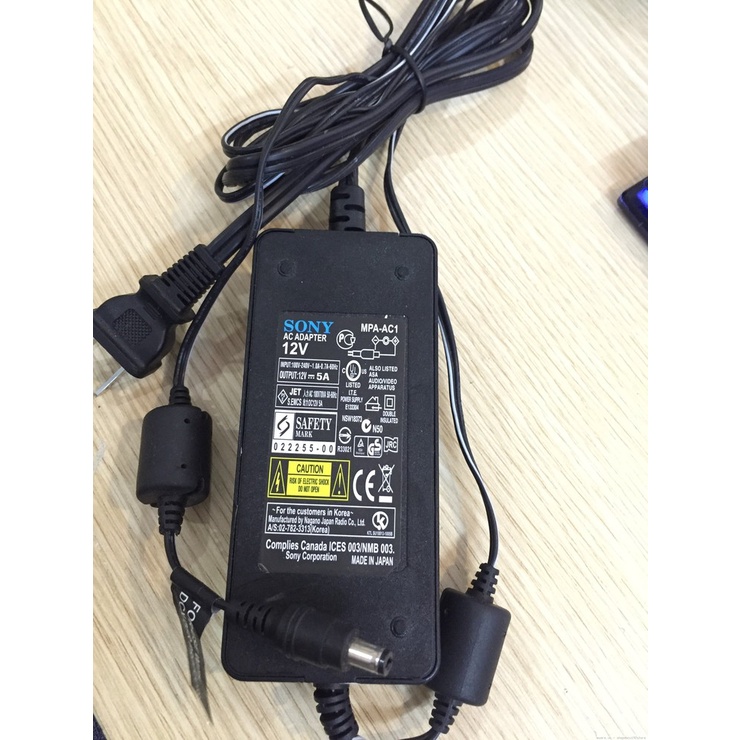 Adapter nguồn sony 12V 5A MPA-AC1, hàng nhật xịn, bảo hàng 12 tháng.