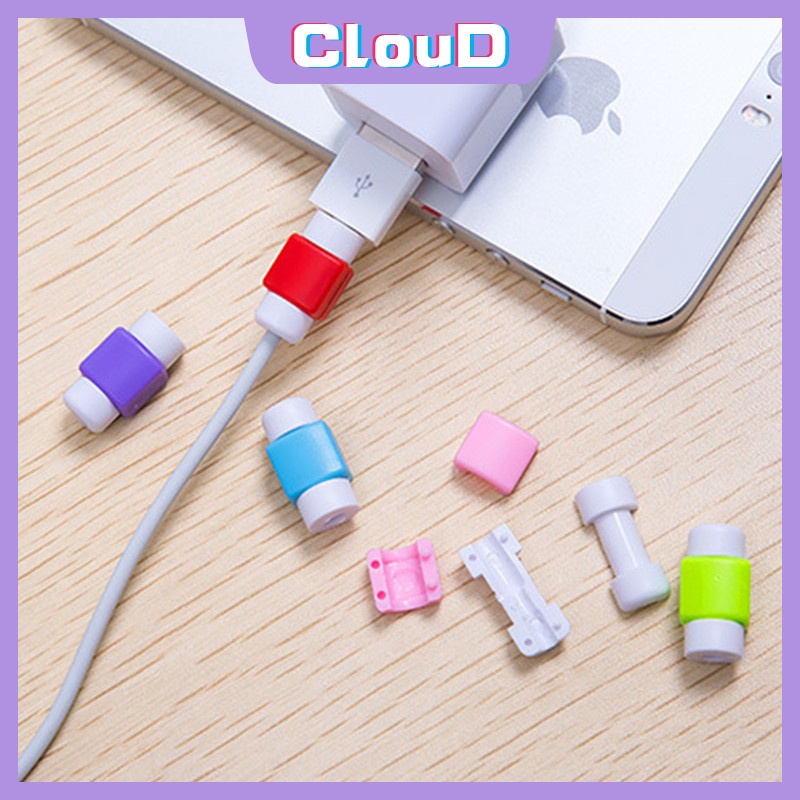 1pc 5pcs Candy Color USB Data Charger Protector for iPhone Android