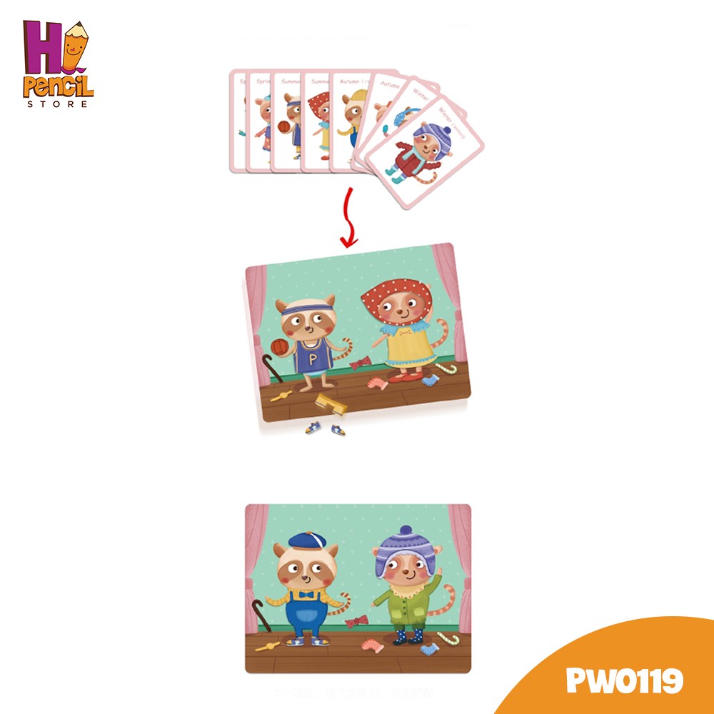 [Mã LT50 giảm 50k đơn 250k] Trò Chơi Lắp Ghép Trang Phục Cho Gấu Mèo - Pinwheel
