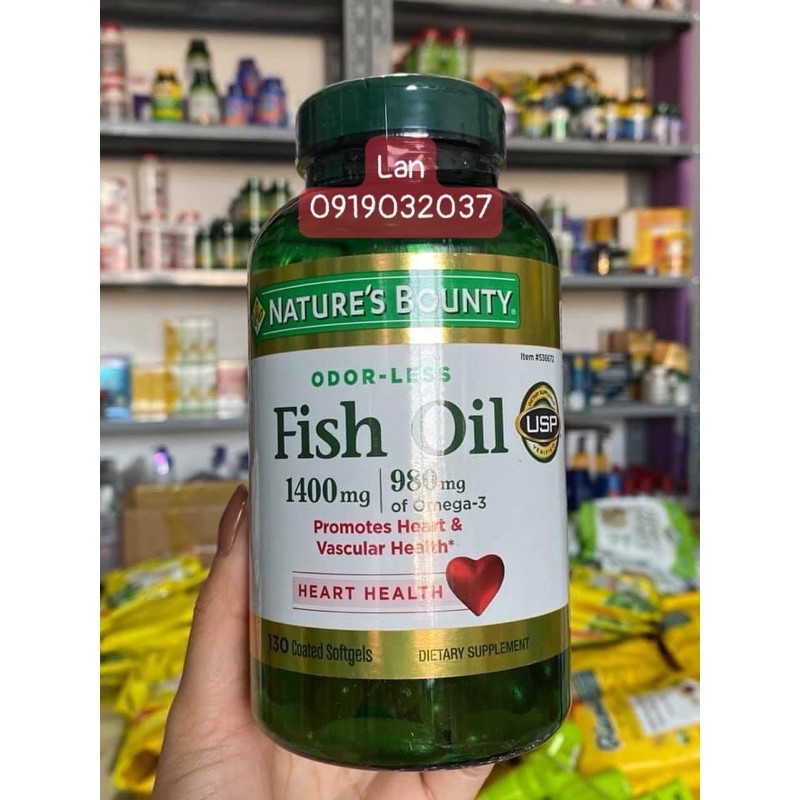 Viên uống Fish Oil của Nature Bounty 1400mg