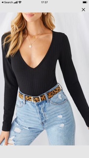 Áo Bodysuit cổ tim