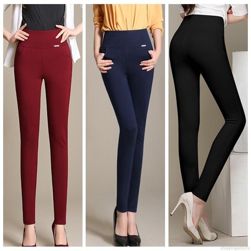 Quần legging dáng ôm co giãn phong cách công sở dành cho nữ
