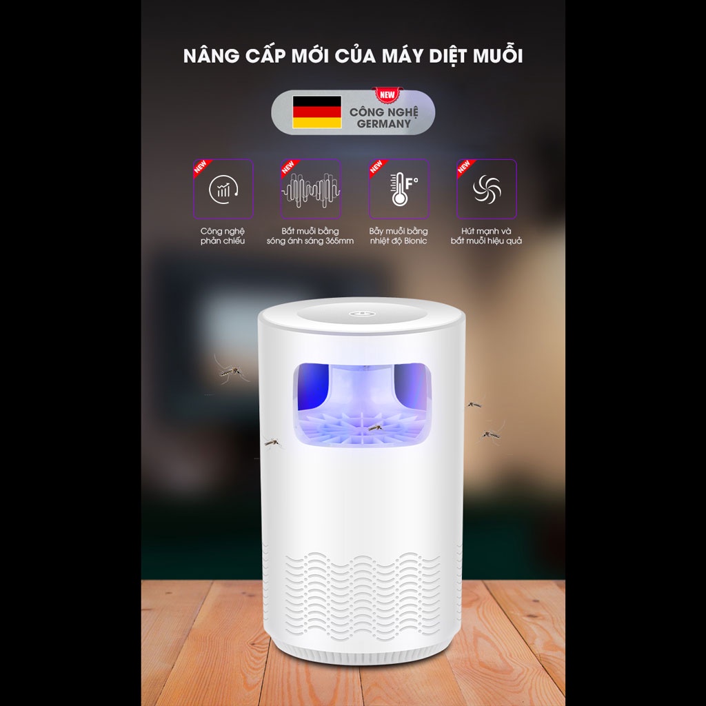Đèn Bắt Muỗi, Máy Bắt Muỗi Côn Trùng Thông Minh SmartWork [Công Nghệ Đức - Đèn Led UV Tím]