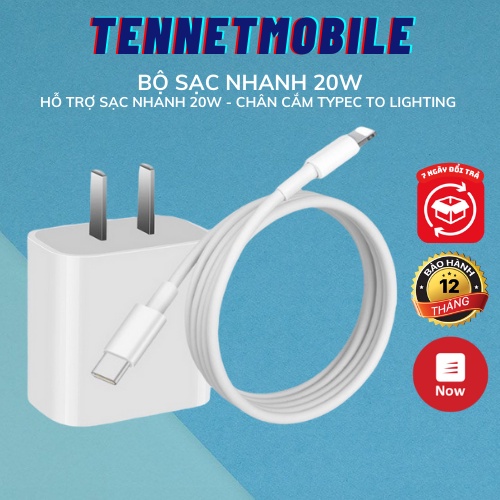 Bộ Sạc Nhanh IP20w chân IPSạc Chuẩn PD Dành Cho-IP6/7/8/9/X/11/12/13/14