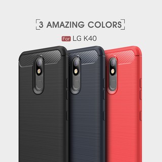 Ốp điện thoại phối sợi carbon mềm cho LG X4 2019 K40 G7 Q7  plus Stylo5