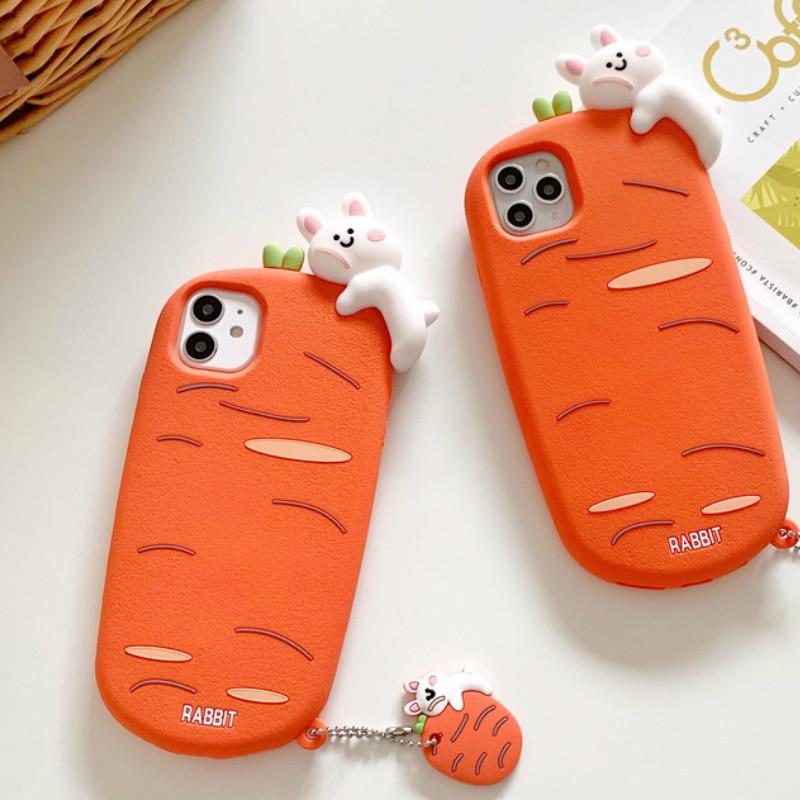 Ốp Điện Thoại Họa Tiết Thỏ Và Cà Rốt Dễ Thương Cho Iphone 11pro / Max Apple X / Xs / Xr / Se Iphone7P | BigBuy360 - bigbuy360.vn