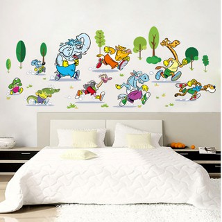 Decal dán tường vườn thú vui nhộn