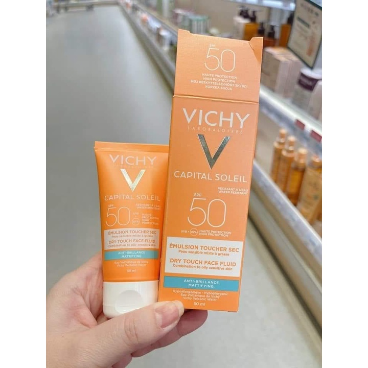 Kem Chống Nắng Vichy SPF 50 Ideal Soleil 50ml cho da dầu, mụn, nhạy cảm ( Bản Pháp ) GentsOfficialStore