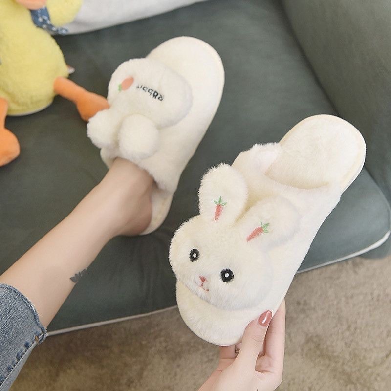 Dép bông đi trong nhà hình con thỏ siêu đẹp, lông mịn hàng Quảng Châu Cao Cấp