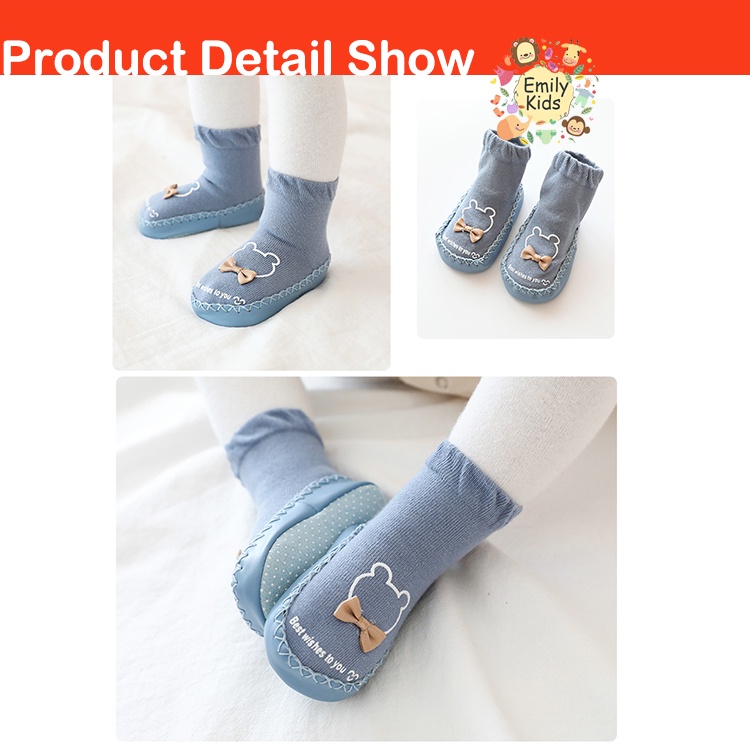 1 Đôi Vớ Cotton Mềm Mại Thoải Mái Thoáng Khí Chống Trượt Cho Bé 0.5-2 Tuổi