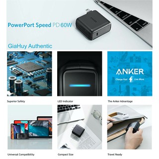 Sạc Anker PowerPort Speed A2015 - 1 cổng, 60W